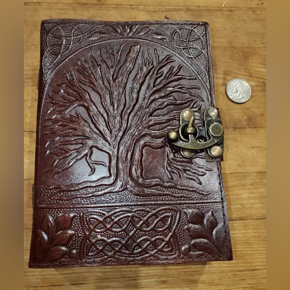 Tree of Life Leather Journal With Lock